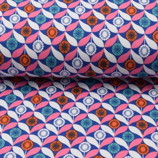 Kuschelsweat Retro - Blume 1